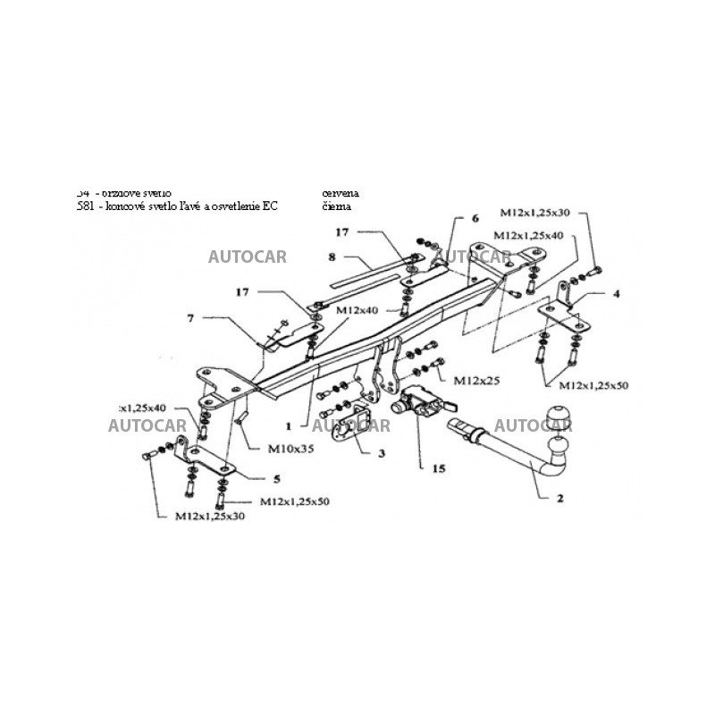 Ťažné zariadenie pre GRAND VITARA - 3dv. - skrutkový systém - od 2005 do 