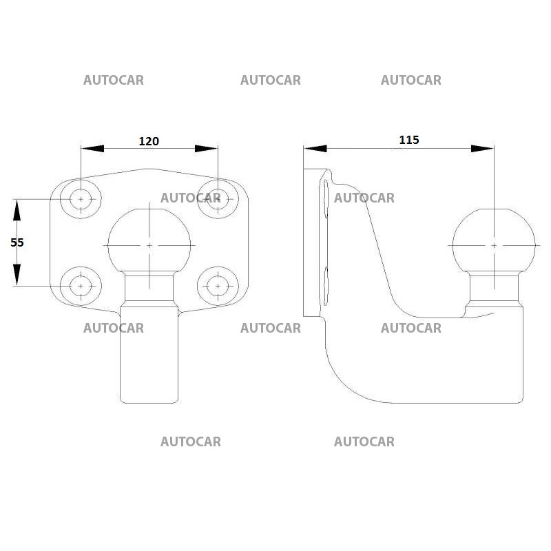 Ťažné zariadenie pre KAROSA - Rad 700 - 900 - pevný systém - od 1981 do 