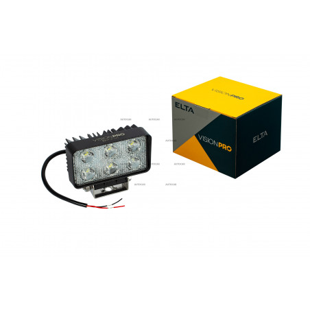 Pracovné svetlo 6LED*3W/18W, 900LM, 2káble (30cm), ECE R10