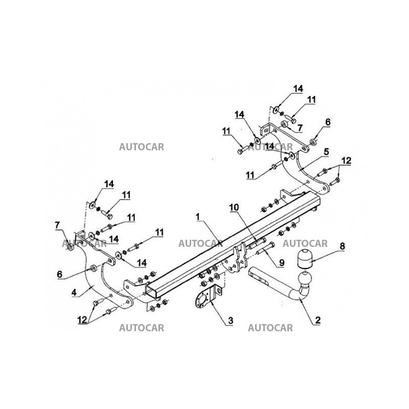 Ťažné zariadenie pre URBAN CRUISER - 4 WD - skrutkový systém - od 2009 do 