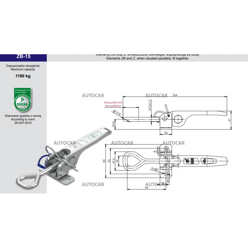 Uzáver bočnice ZB-06