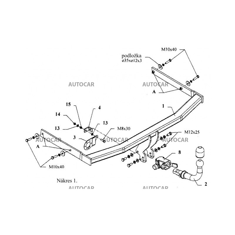 Ťažné zariadenie pre JETTA - 4dv. - automatický systém - od 2005 do 