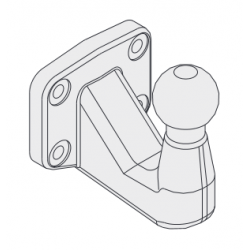 Ťažná guľová spojka KH4-3 - vert. zaťaž. 250 kg