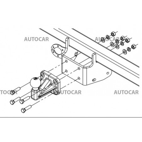 Ťažné zariadenie pre Opel MOVANO - Dodávka L4, L5 - skrutkový systém