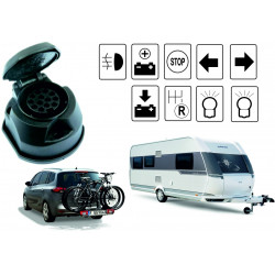 13 PIN typová elektroinštalácia (s modulom) pre ťažné zariadenia (so spiatočkou, stálym prúdom a dobíjaním)