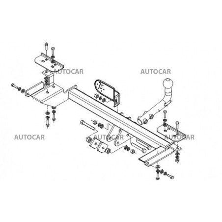 Ťažné zariadenie pre V 40 - Combi - automatický systém - od 1996 do 2000/06 Ťažné zariadenie pre V 40 - Combi - automatický systém - od 1996 do 2000/06