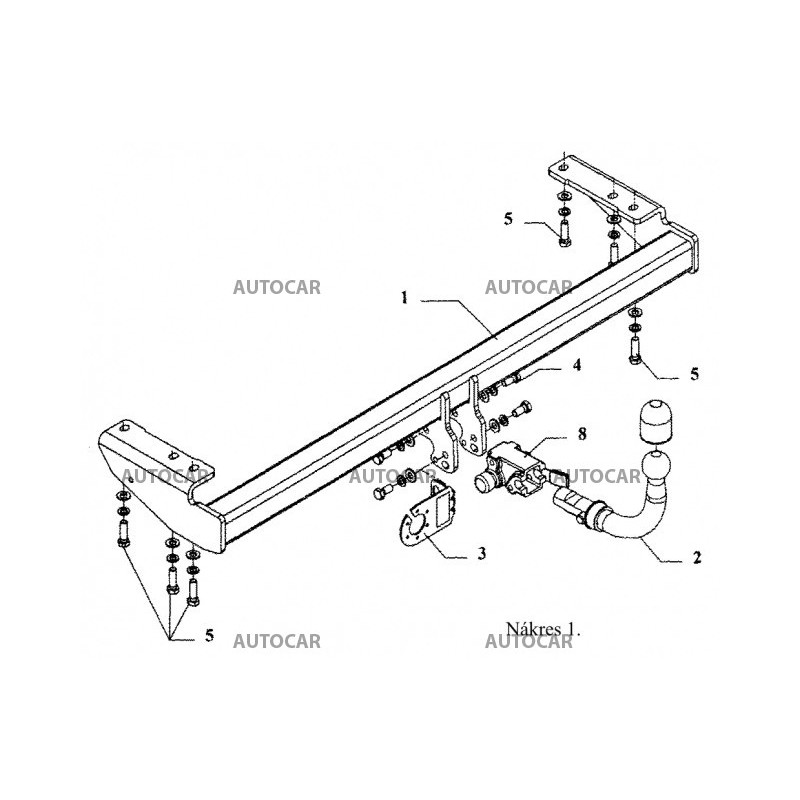 Ťažné zariadenie pre V 70 - Combi - skrutkový systém - od 2000/03 do 2007