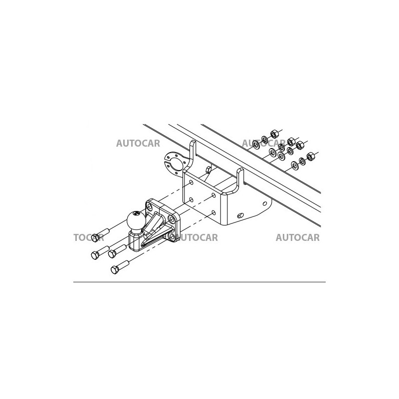 Ťažné zariadenie pre Citroen JUMPER - Dodávka L4, L5 - skrutkový systém