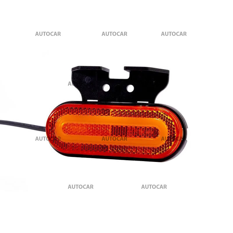 LED pozičné svetlo - oranžové s držiakom a káblom
