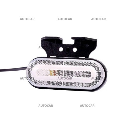 LED pozičné svetlo - biele s držiakom a káblom