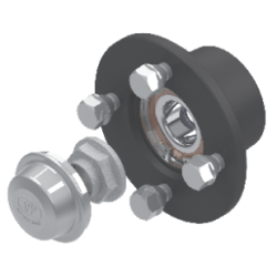 Náboj kolesa 4x100 - s oskou a ložiskom