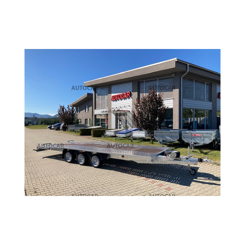 Trojnápravový brzdený autoprepravník Jupiter 6m 3,5t 3-nápr.