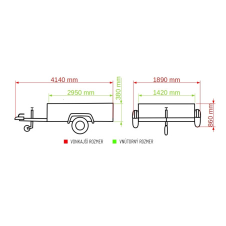 Sklopný prívesný vozík Autocar 730 SP Sklopný prívesný vozík Autocar 730 SP