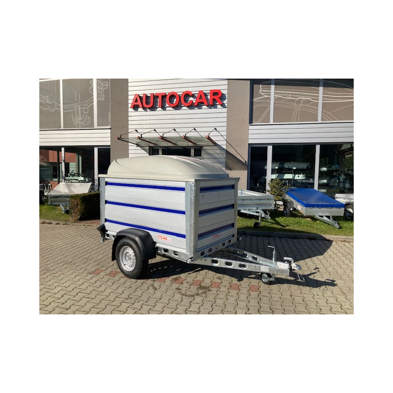 Prívesný vozík Kujawiak s krytom zosilnený na 1,3t