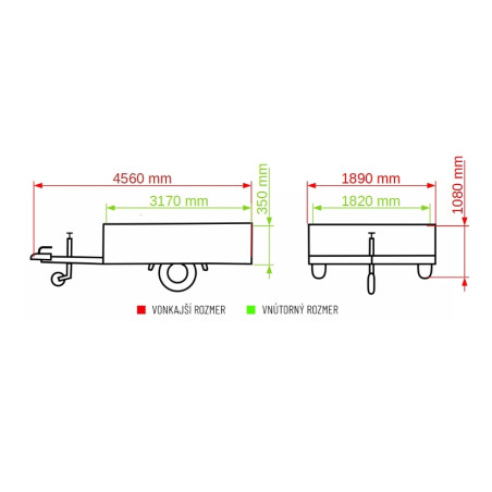 Prívesný vozík Cargo D 13.3 Prívesný vozík Cargo D 13.3