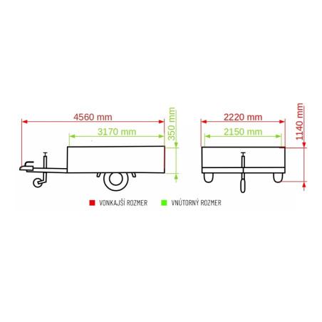 Prívesný vozík Cargo E 16.3 Prívesný vozík Cargo E 16.3