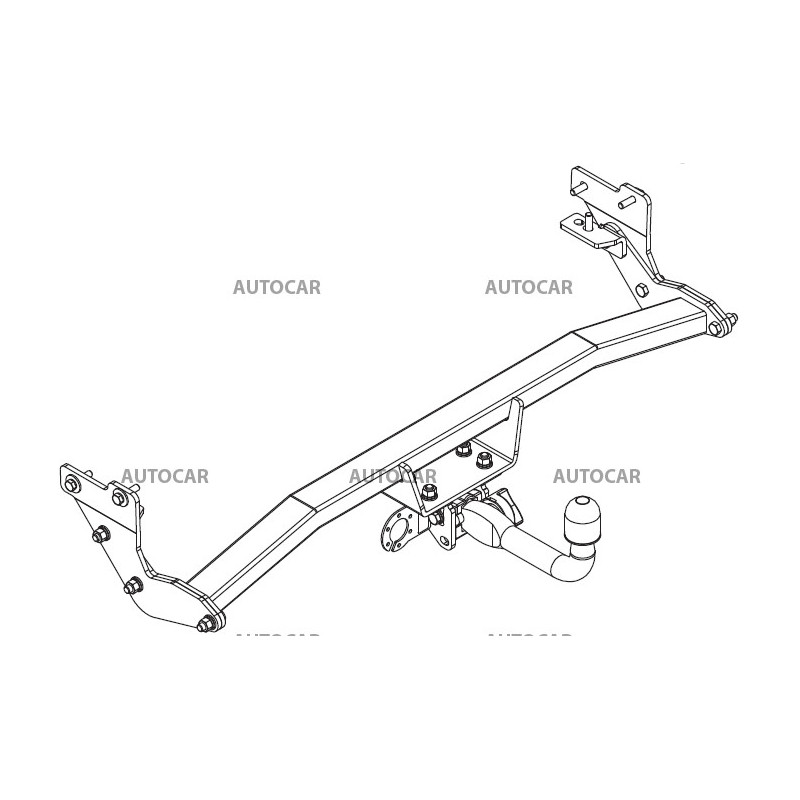 Ťažné zariadenie pre Hyundai KONA - odnímateľný horizontálny bajonetový systém