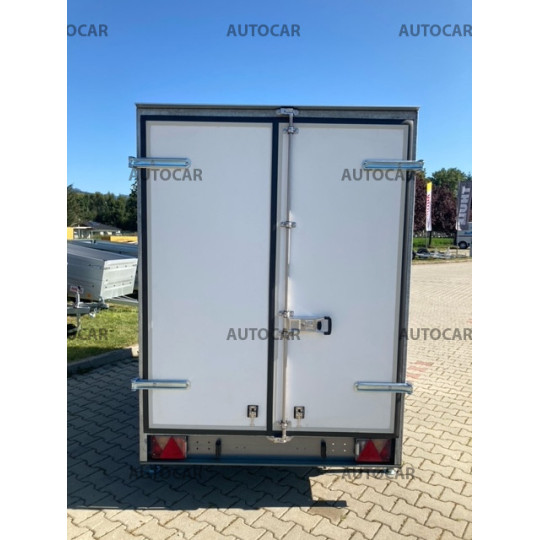 Jednonápravový brzdený skriňový prívesný vozík (sendvič) ️