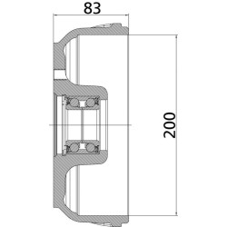 Brzdový bubon KNOTT 200x50...