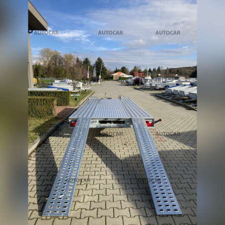 Dvojnápravový brzdený autoprepravník Mars 4,5m 2,7t