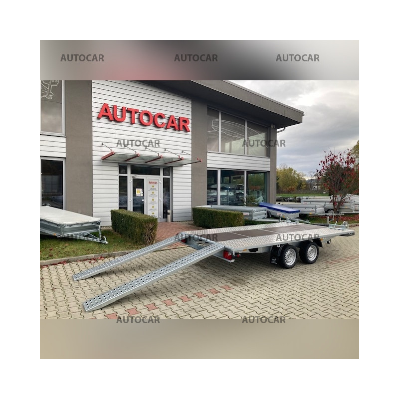 Dvojnápravový brzdený autoprepravník Mars 4,0m 3,5t