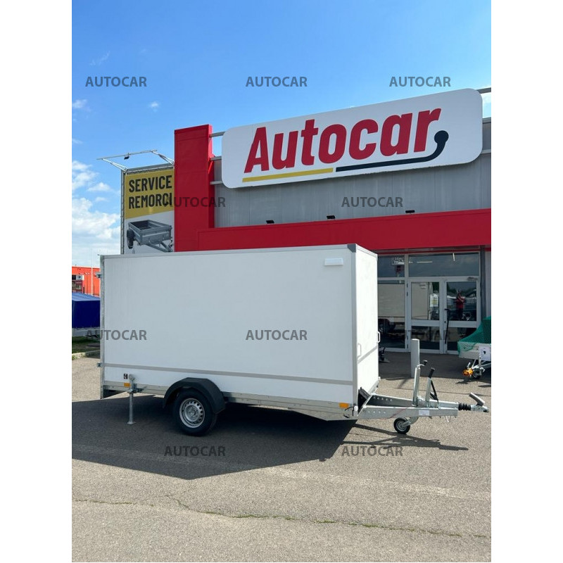 Jednonápravový brzdený skriňový príves(sendvič) F13361518H s rampou