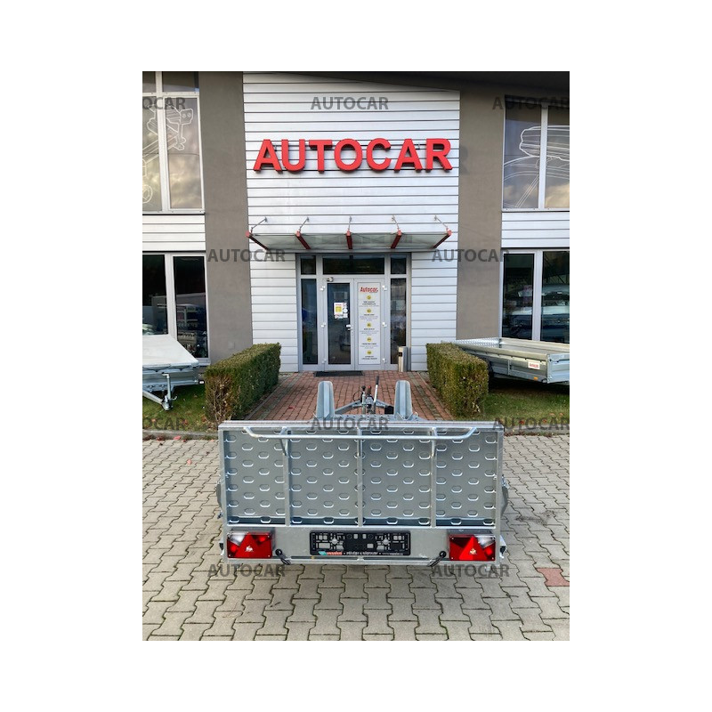 Jednonápravový brzdený prívesný vozík na prepravu motocyklov MOTOVAN C18