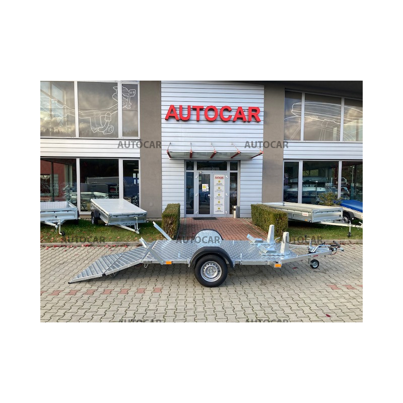 Jednonápravový brzdený prívesný vozík na prepravu motocyklov MOTOVAN C18