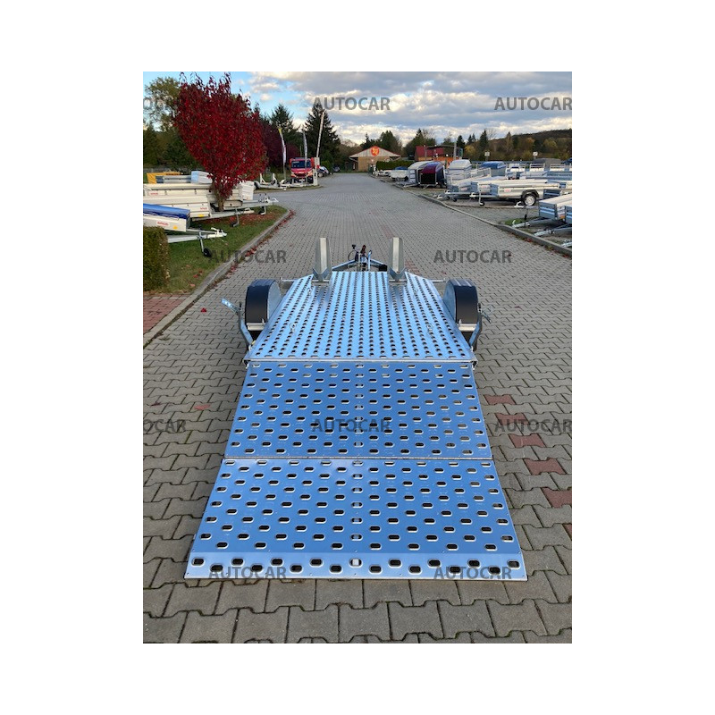 Jednonápravový brzdený prívesný vozík na prepravu motocyklov MOTOVAN C18