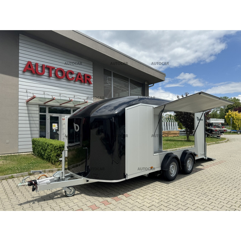 Dvojnápravový brzdený skriňový autoprepravník Debon C900