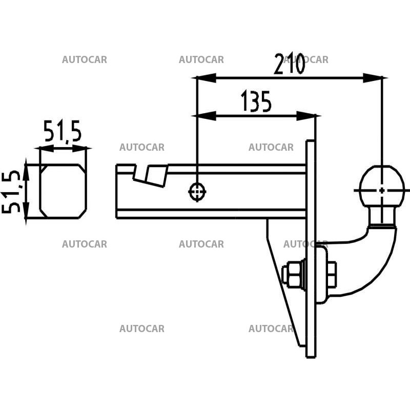 Guľa pre americké ťažné zariadenie (AH-5)