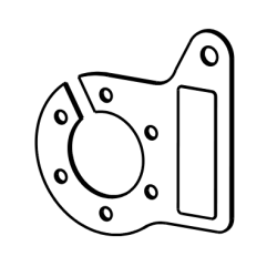 Držiak zásuvky - sklopný