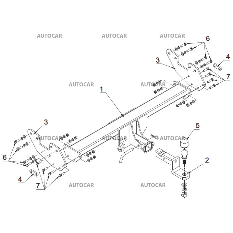 Ťažné zariadenie pre Toyota HILUX - s americkou guľou