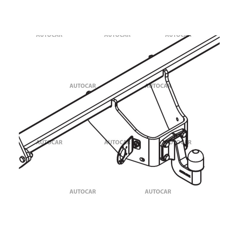 Ťažné zariadenie pre Toyota HILUX - AN110/AN120/AN130 - skrutkový systém