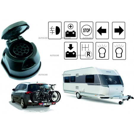 13 PIN typová elektroinštalácia pre ťažné zariadenia (so spiatočkou, stálym prúdom a dobíjaním) - BMW