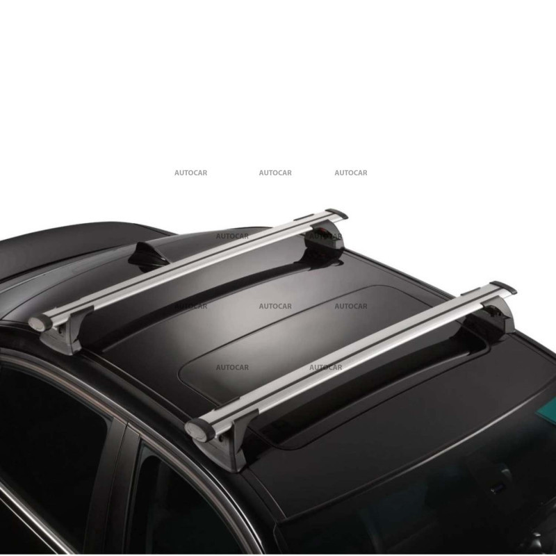 Strešný nosič Yakima ThruBar – Audi e-tron GT 2021-2026 na pevné body (fixpoint), strieborný