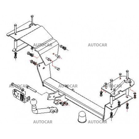 Ťažné zariadenie pre ALFA 156 Sportwagon - Combi - automatický systém - od 2000 do 2005/02