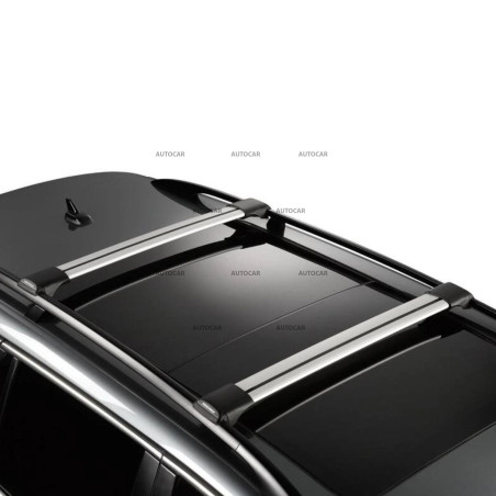 Strešný nosič Yakima S44 RailBar Silver – Dacia Duster 5d SUV 2010–2013 na klasické hagusy
