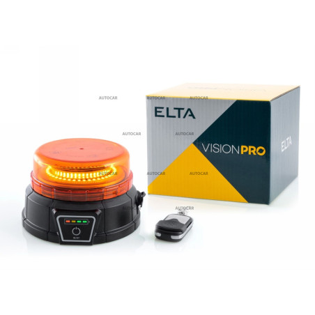 Nabíjateľný LED výstražný maják VISIONPRO EB8321 – magnetický, diaľkové ovládanie