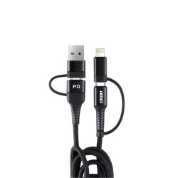 Nabíjací kábel AMIO UC-15 – USB / USB-C na Lightning / USB-C s podporou Power Delivery