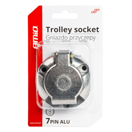 Zásuvka na príves 7PIN ALU AMIO