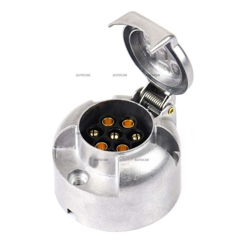 Zásuvka na príves 7PIN ALU AMIO