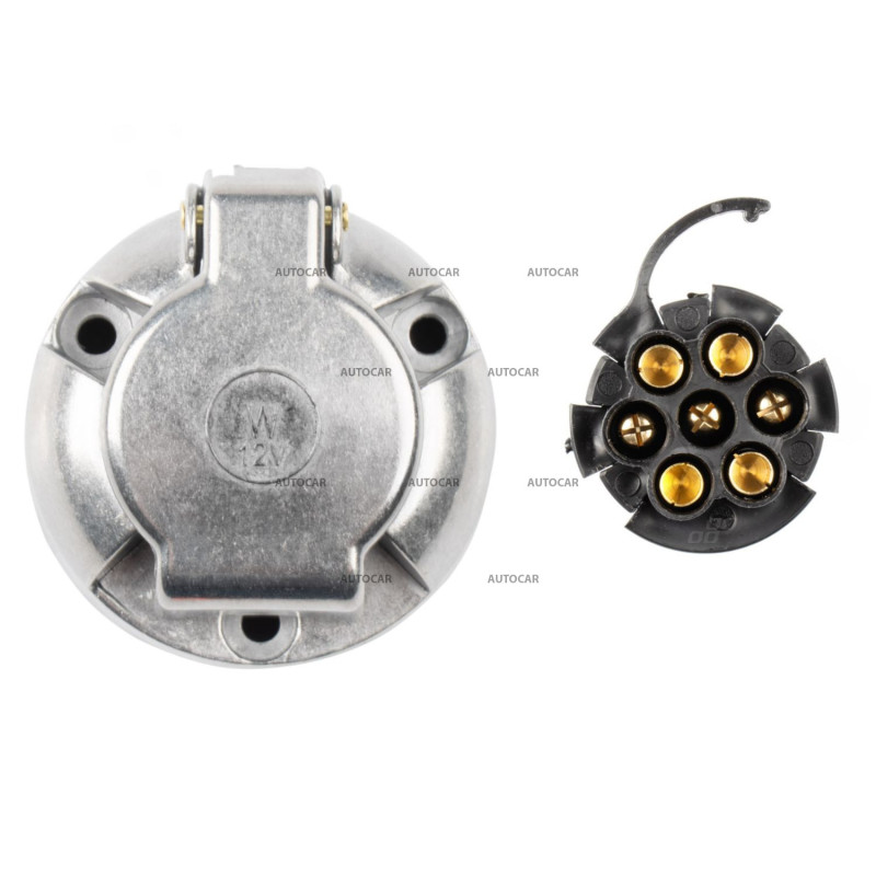 Zásuvka na príves 7PIN ALU AMIO