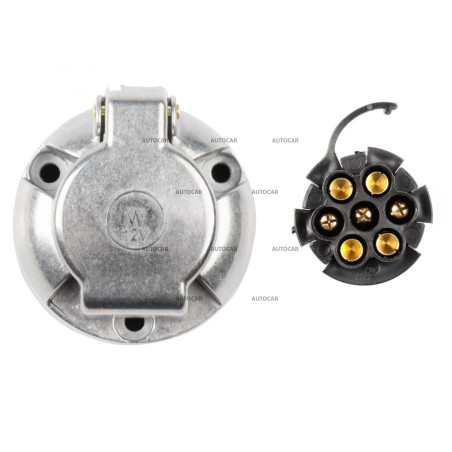 Zásuvka na príves 7PIN ALU AMIO