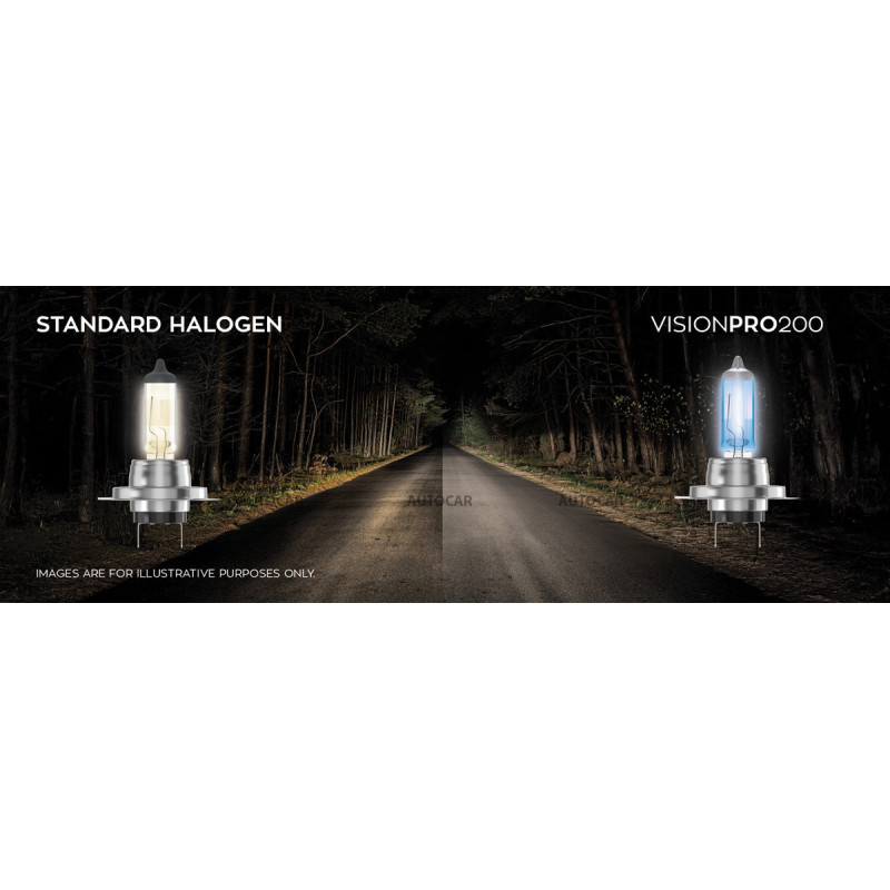 Halogénové žiarovky H7 VISIONPRO +200% – 12V 55W PX26d