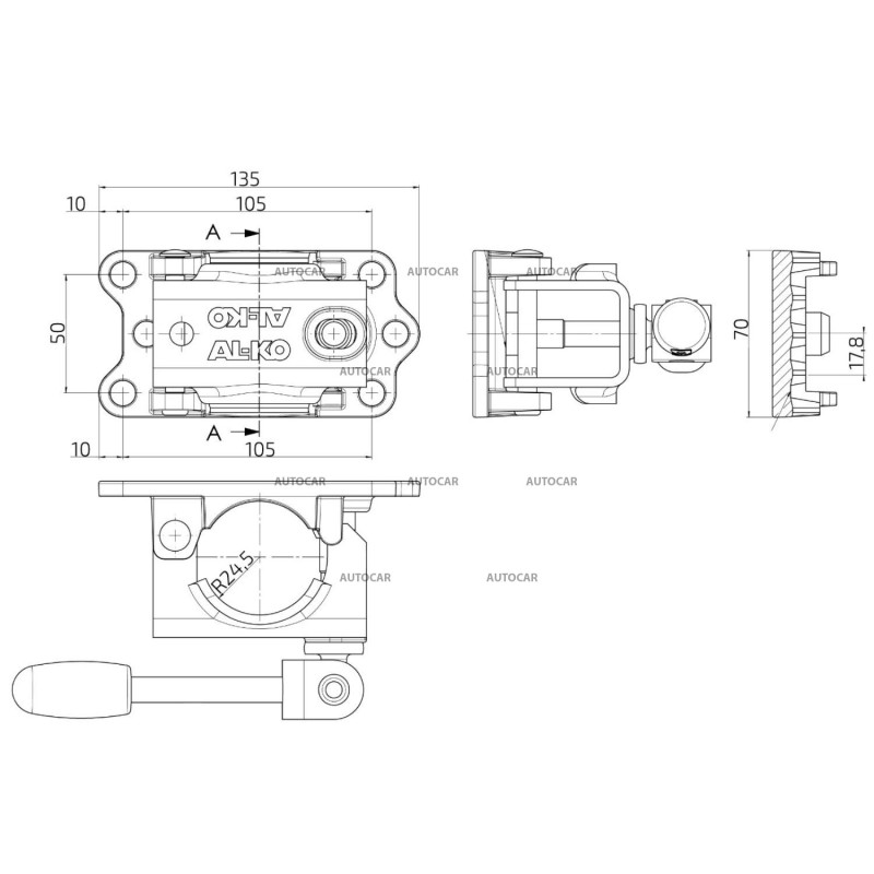 Držiak oporného kolesa