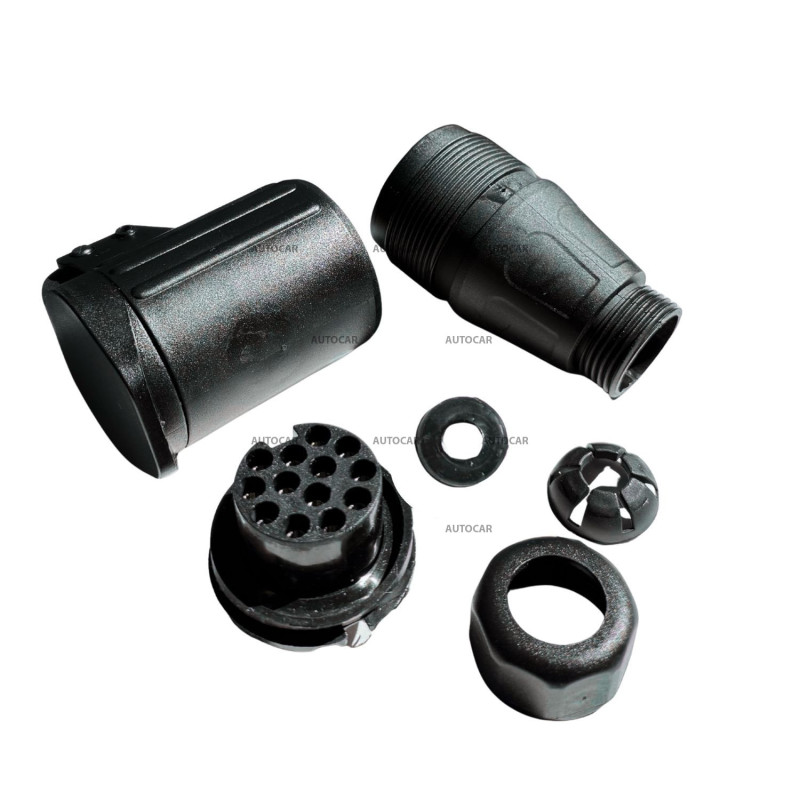 Zásuvka JAEGER 13 PIN – plastová pre kábel 8–11,5 mm