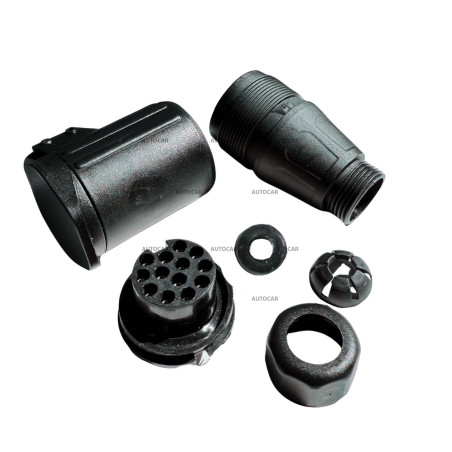 Zásuvka JAEGER 13 PIN – plastová pre kábel 8–11,5 mm