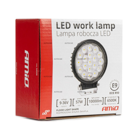 Pracovné LED svetlo AMiO AWL65 57W – 10000 lm, IP67