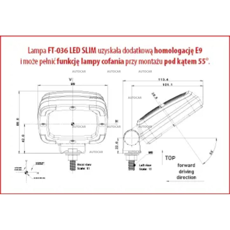 Pracovné LED svetlo Fristom FT-036 LED SLIM 1400 lm 12-30V